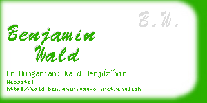 benjamin wald business card